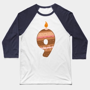 Cake number 9 Baseball T-Shirt